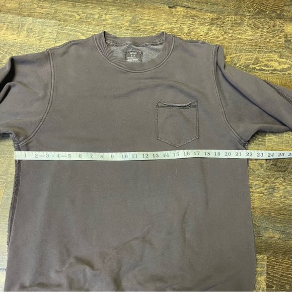 Aerie Crewneck Long Sleeve Exposed Seam Oversized Sweatshirt Brown Size Small - Picture 3 of 9